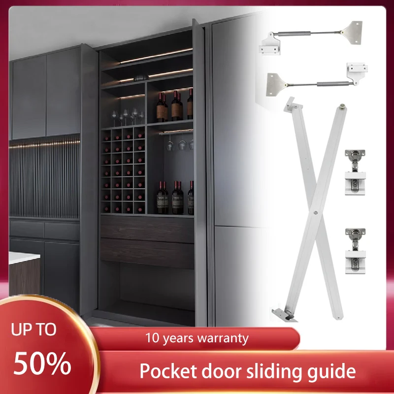 

Hidden Bi-Fold Sliding Door Wardrobe Wardrobe Folding Door Side Pocket Butterfly Door Track Hardware Accessories