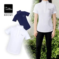 Kids riding horse T shirt white color competition equestiran children short sleeve coat girl rider equestrian equipments