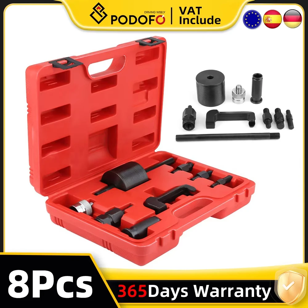 Strumento per iniettori per auto 8 pezzi Set di estrattori per iniettori Common Rail per costruzione in acciaio al carbonio adatto per Mercedes Benz CDI
