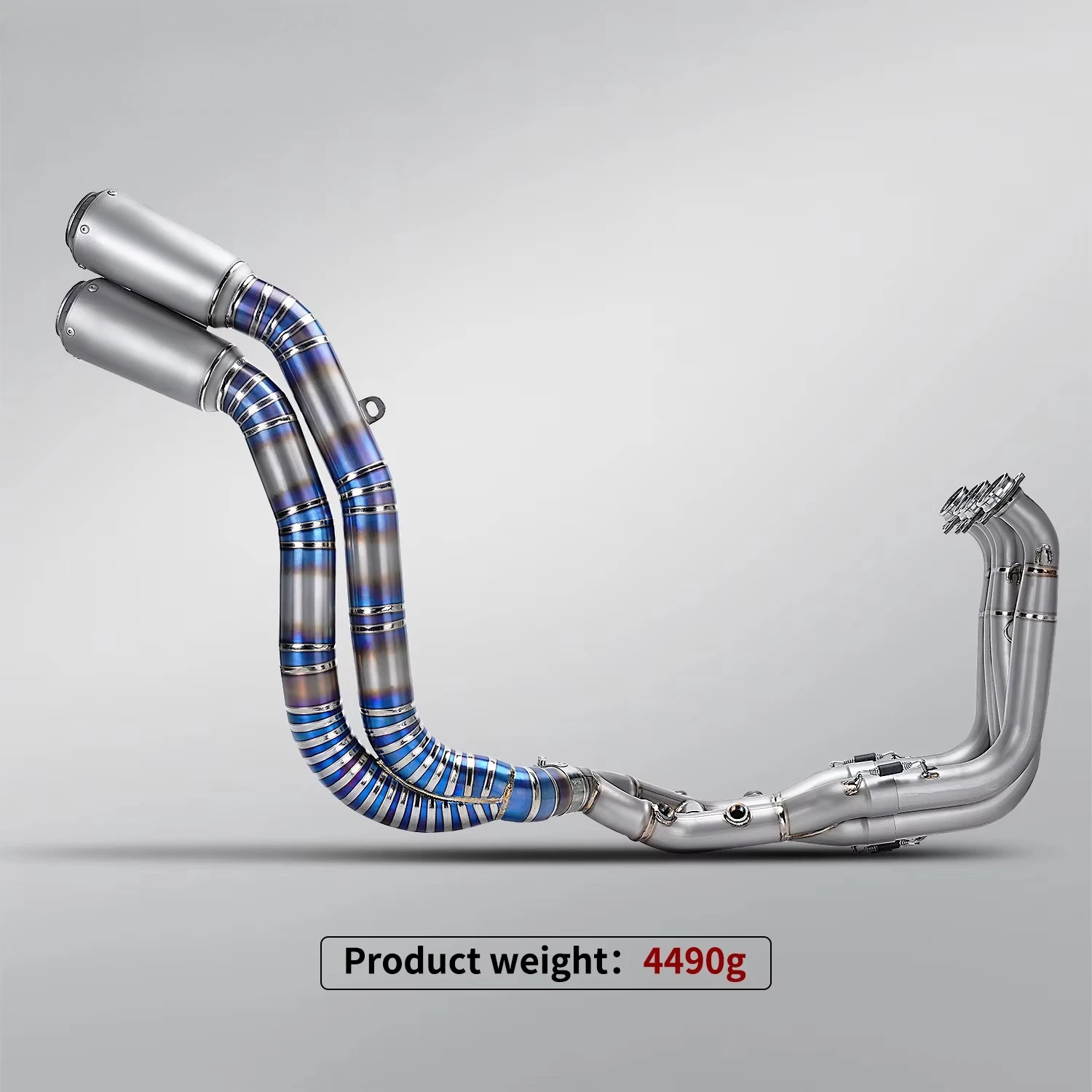New NLKHANM S1000RR 2019-2024 Motorcycle Exhaust System Retrofit/Upgrade Kit with Titanium Alloy Full Section