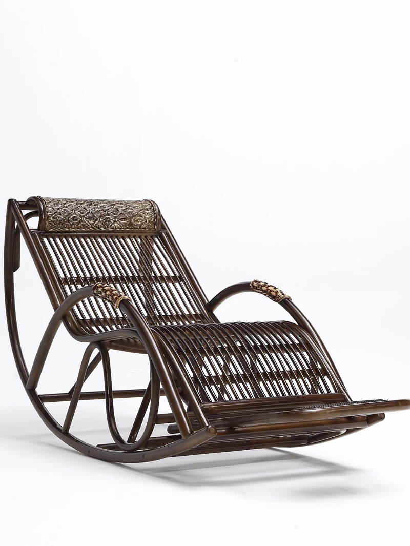 

7T rattan chair rocking chair adult home leisure balcony elderly courtyard