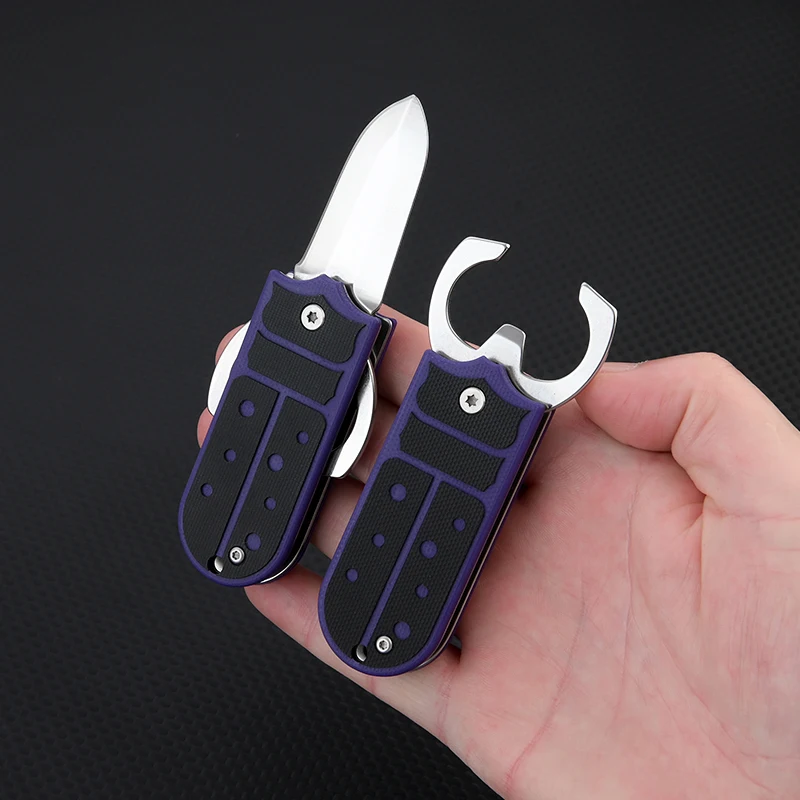 G10 Beetle Folding Knife High Precision Sharp Outdoor Camping Portable Bottle Opener Festival Gift