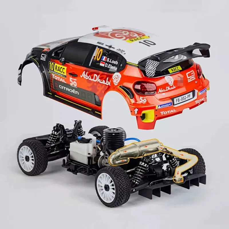 KM WRC C3 1/7 RC samochód napędzany olejem benzynowym power 4WD Buggy samochód terenowy rajdowy rajd szybki pusta rama zabawkowy Model paliwa