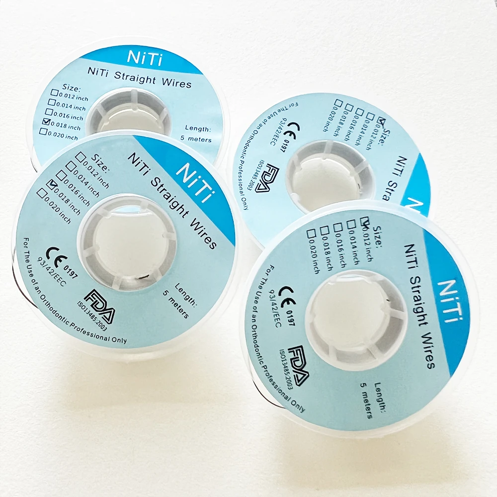 

Denxy 5m/Roll NiTi Straight Wire High Quality Dental Orthodontic Bracket Arch Wire Superelastic Dental materials In 5 Sizes