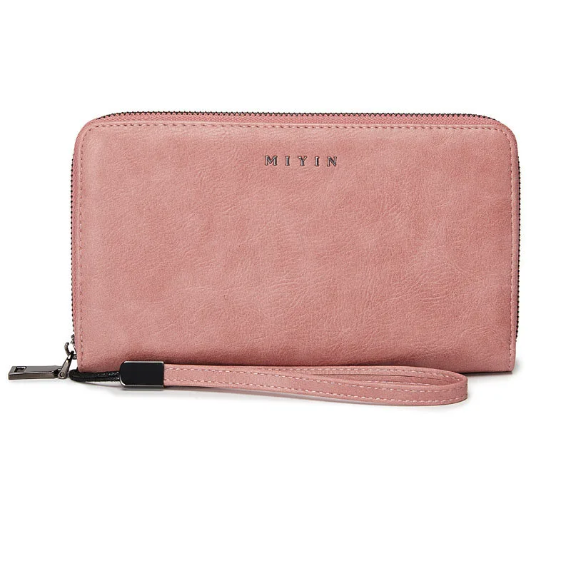 Women's PU Leather Wallet Classic Long Wallets with Zipper Coin Purse Card Holders Clutch Card Holder for Ladies carteras