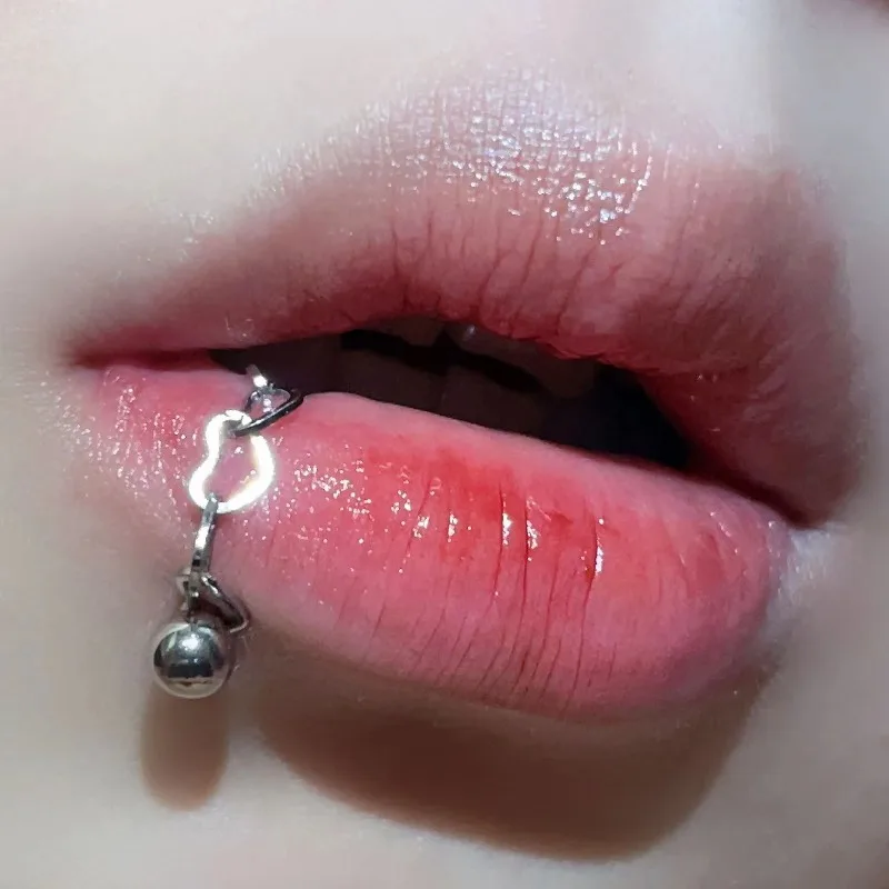 Love Chain Lip Ring One-nail Dual-purpose Detachable Piercings Ornament Round Ball Pointed Toe Lip Studs For Men's and Women's