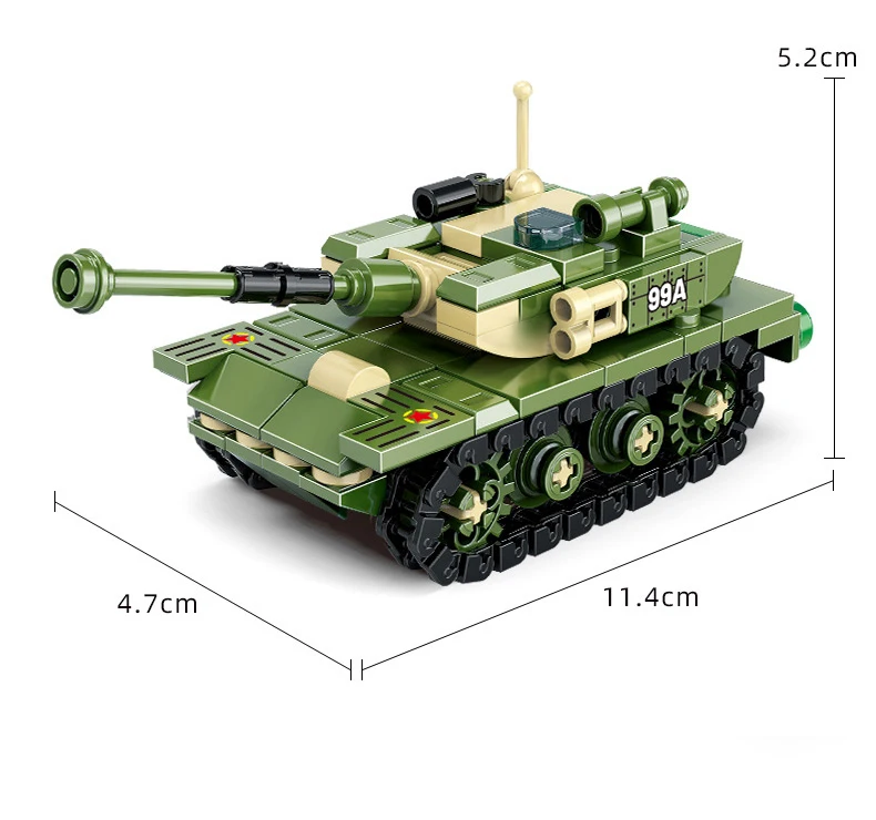 Tijger Tank 99A Bouwstenen Battle Tanks M1A2 Tank Soldaten Bricks Assmbly Modus Set voor Kinderen Speelgoed Kerstcadeaus