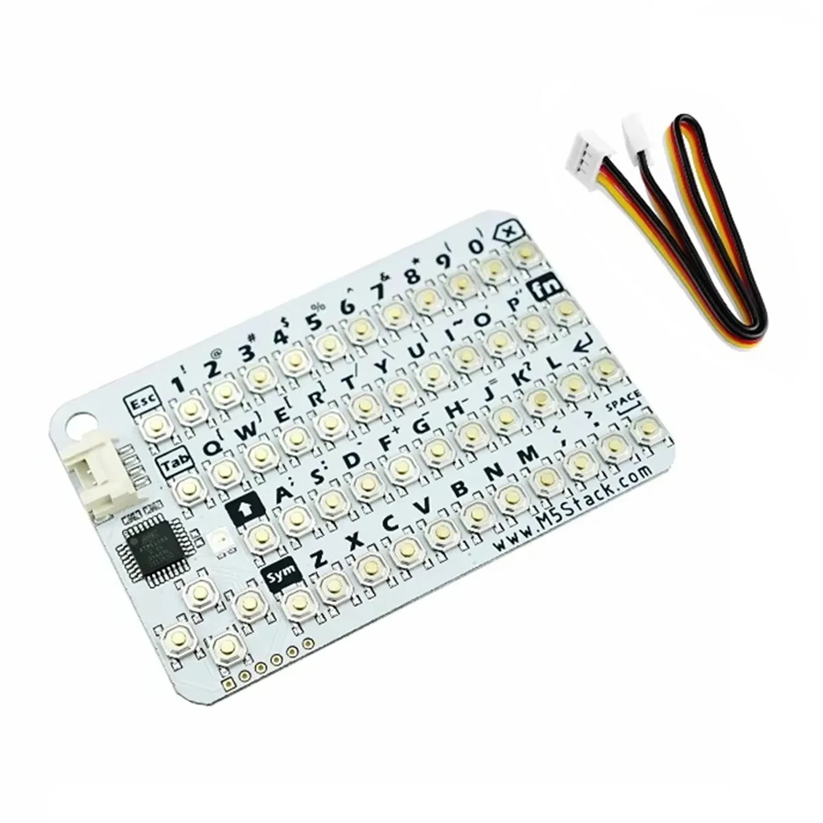 A07I CardKB V1.1 Mini 50-Key QWERTY Keyboard Unit with ATMega8A MCU, I2C, RGB LED, Programmable for UIFlow (MEGA8A)