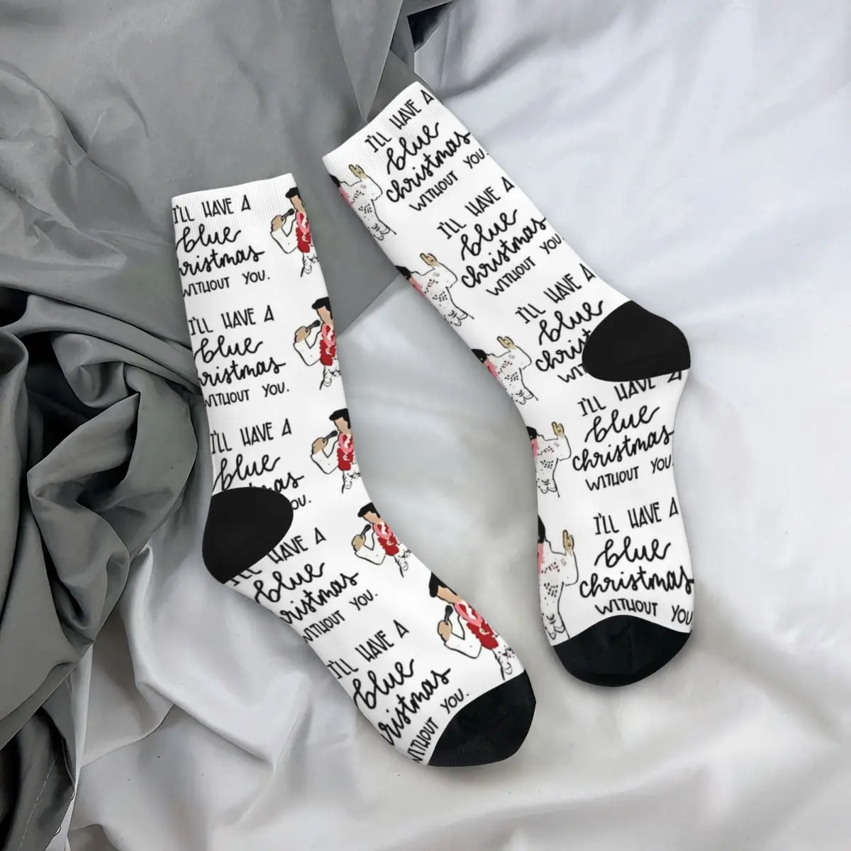 Funny Happy Unisex Socks E-Elvis Singer Presley Product Super Soft Christmas Album Girlfriend Loved Breathable Dress Socks