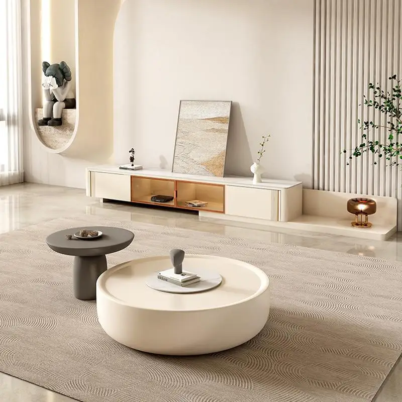 Two Piece Japanese Style TV Units and Center Table Set Living Room Furniture Set Home Furniture