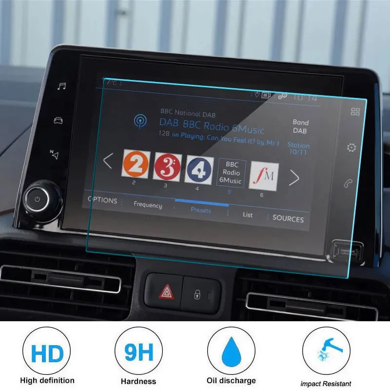 Tempered Glass Screen Protector For Peugeot Rifter 2019 2020 Car GPS Navigation Screen Film Auto Interior Accessories