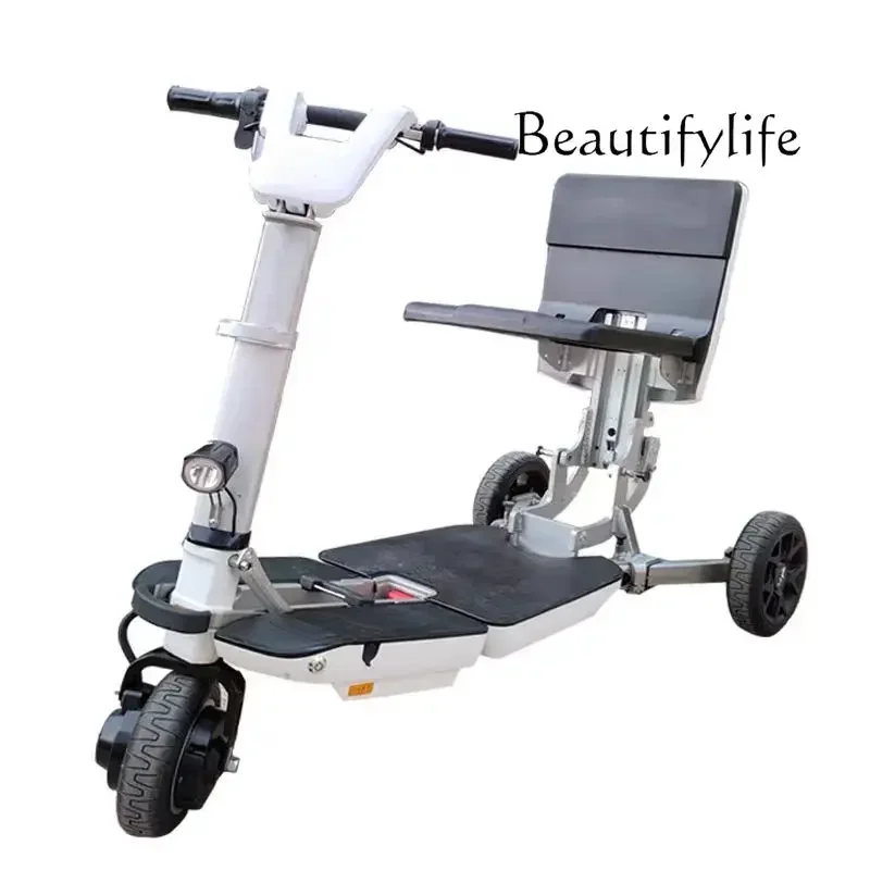 BJ Travel Remote Control Folding Electric Car Luggage Scooter By Plane Elderly Battery Car
