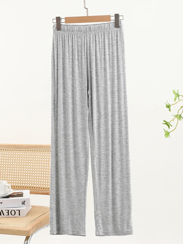 High Waist Wide Leg Pants Women's Casual Modal Thin Home Sleepwear plus Size Mosquito Proof Outdoor Wear Spring Summer