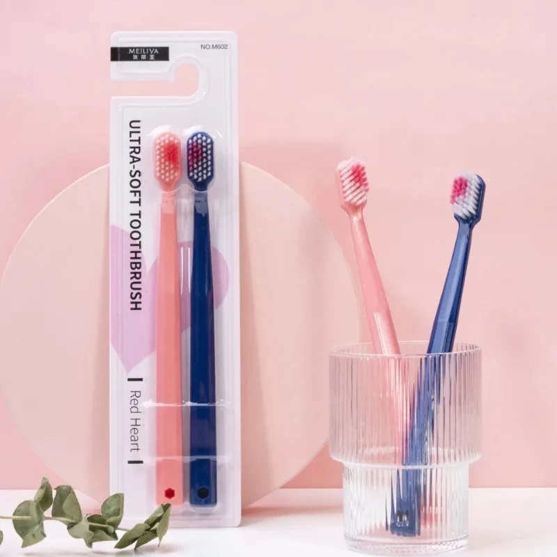 1Pair Couple Toothbrush Heart Brush Teeth Romantic Crystal Box Soft Toothbrush Nano Adults Toothbrush New Couple's Wedding Gift