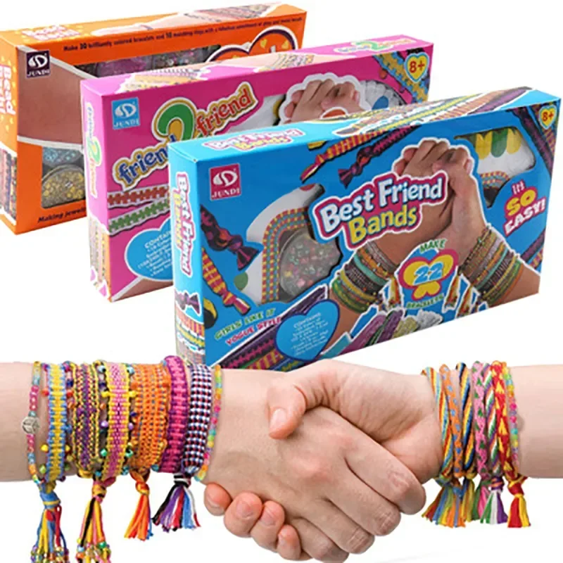 

Girls DIY Bracelet Making Kit Jewellery Making Kit Arts for Kids Friendship Craft Kit for 5-12 Years Old Kid Girls toys gift