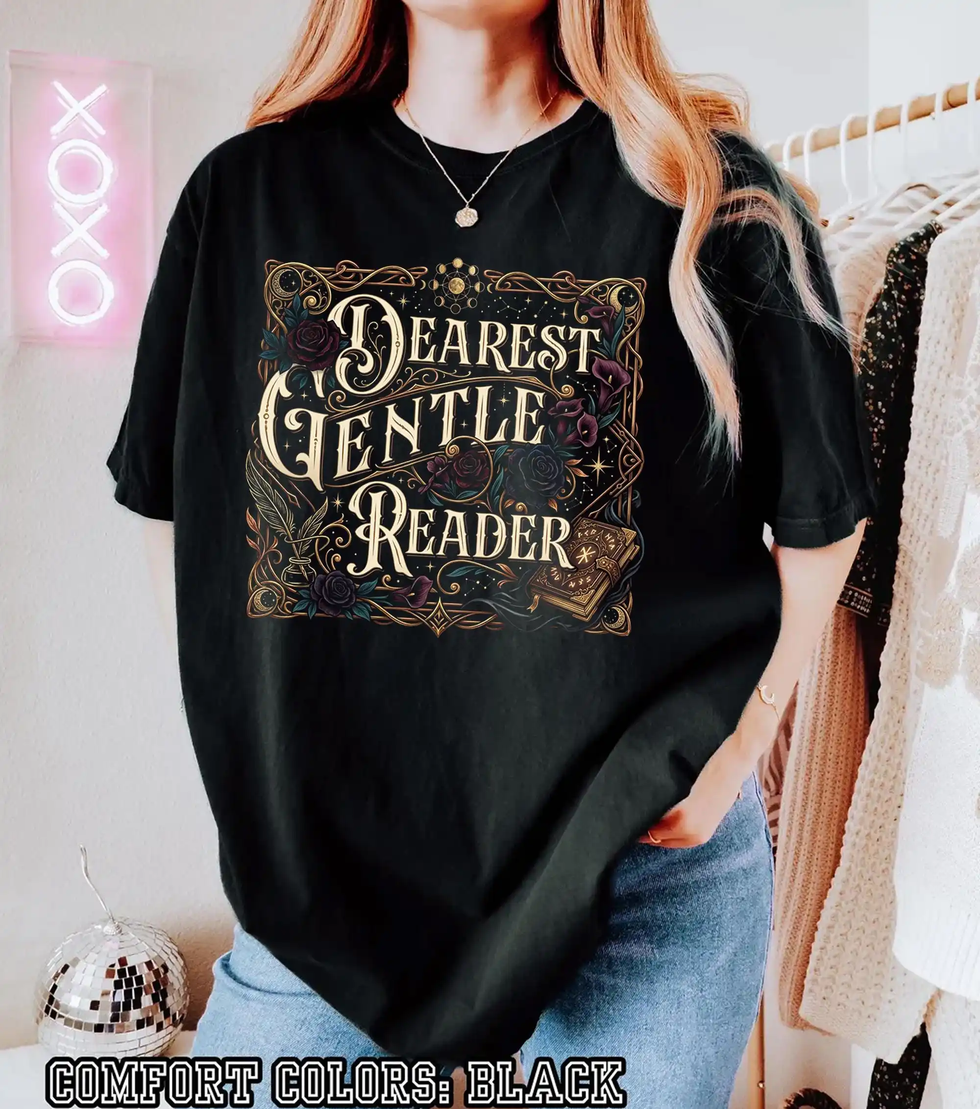 Dearest Gentle Reader T-Shirt Romance Movie Gift for Fan, Spill The Tea Floral Tee Shirt