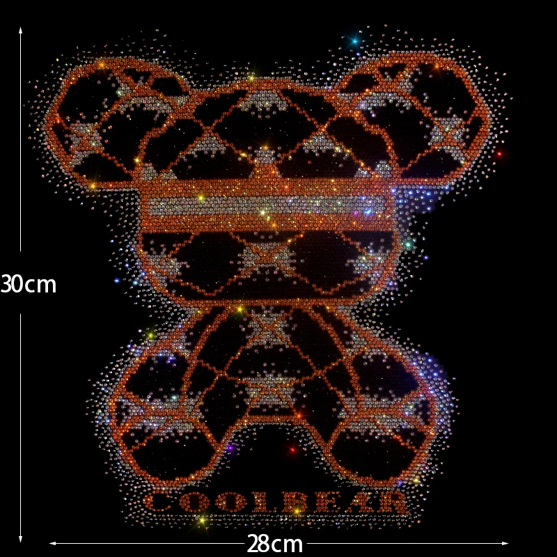 

Высококачественный бриллиант DIY со стразами, креативный медведь для глажки на свитерах, футболках, толстовках, джинсах и верхней одежде