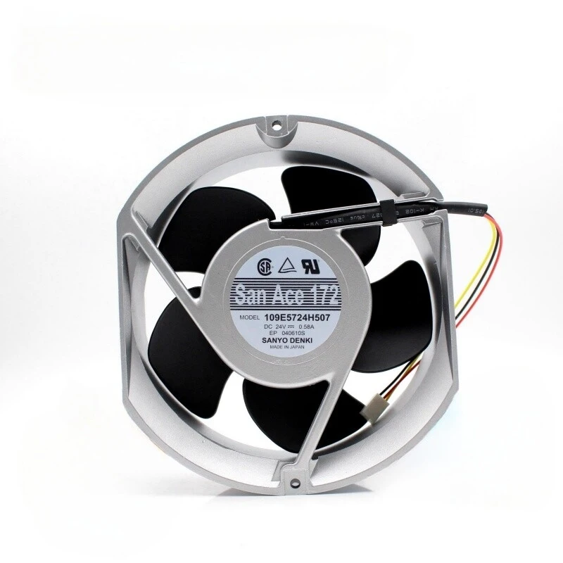 For SANYO 109E5724H507 DC24V 0.58A 3-Pin Processor Cooler Radiator Cooling Fan
