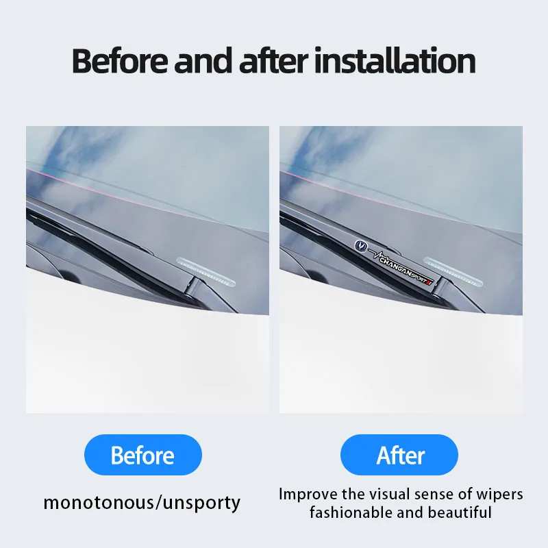 2 قطعة نافذة السيارة ممسحة ملصقات ملصقات الإبداعية ل Changan UNI-K CS35 CX70 CS85 CS55 CS75 Alsvin EADO شعار السيارات ديكور الشارات #3