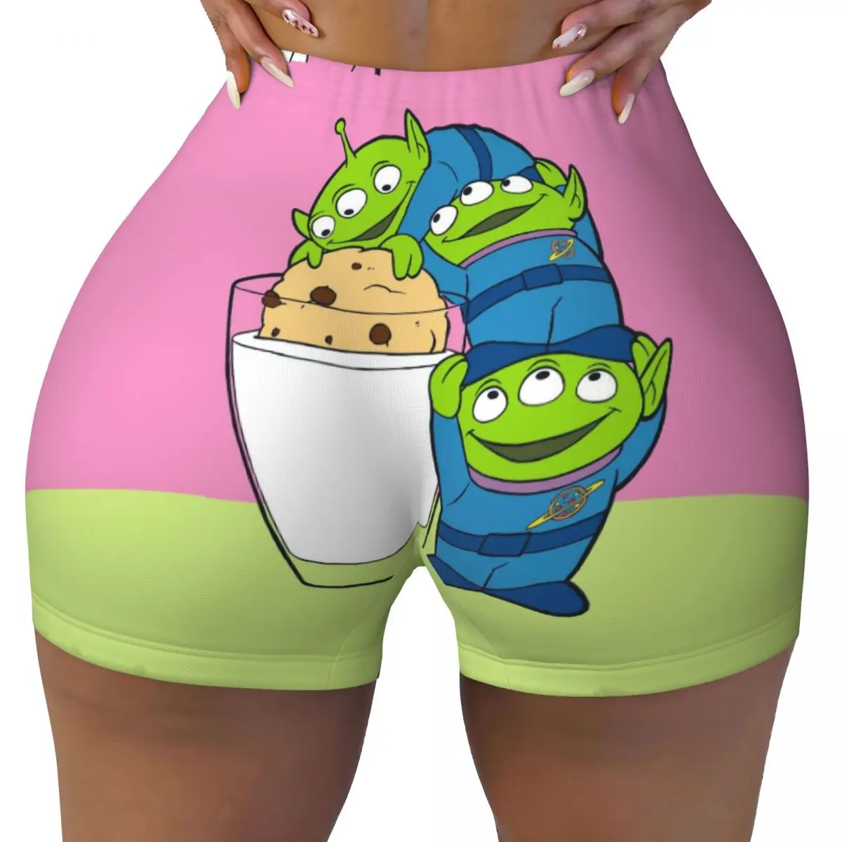 

Custom Women Toy Story Cartoon Workout Yoga Shorts Athletic Gym Volleyball Biker Shorts