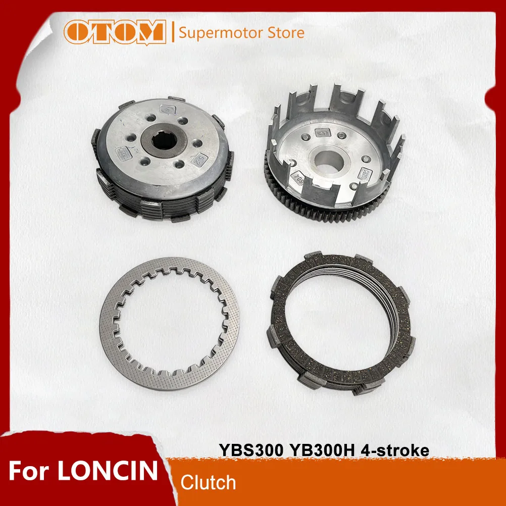 OTOM-placas de fricción de embrague de motocicleta, disco de acero, cesta exterior, conjunto de cubo central de embrague para accesorios LONCIN YB300H YBS300