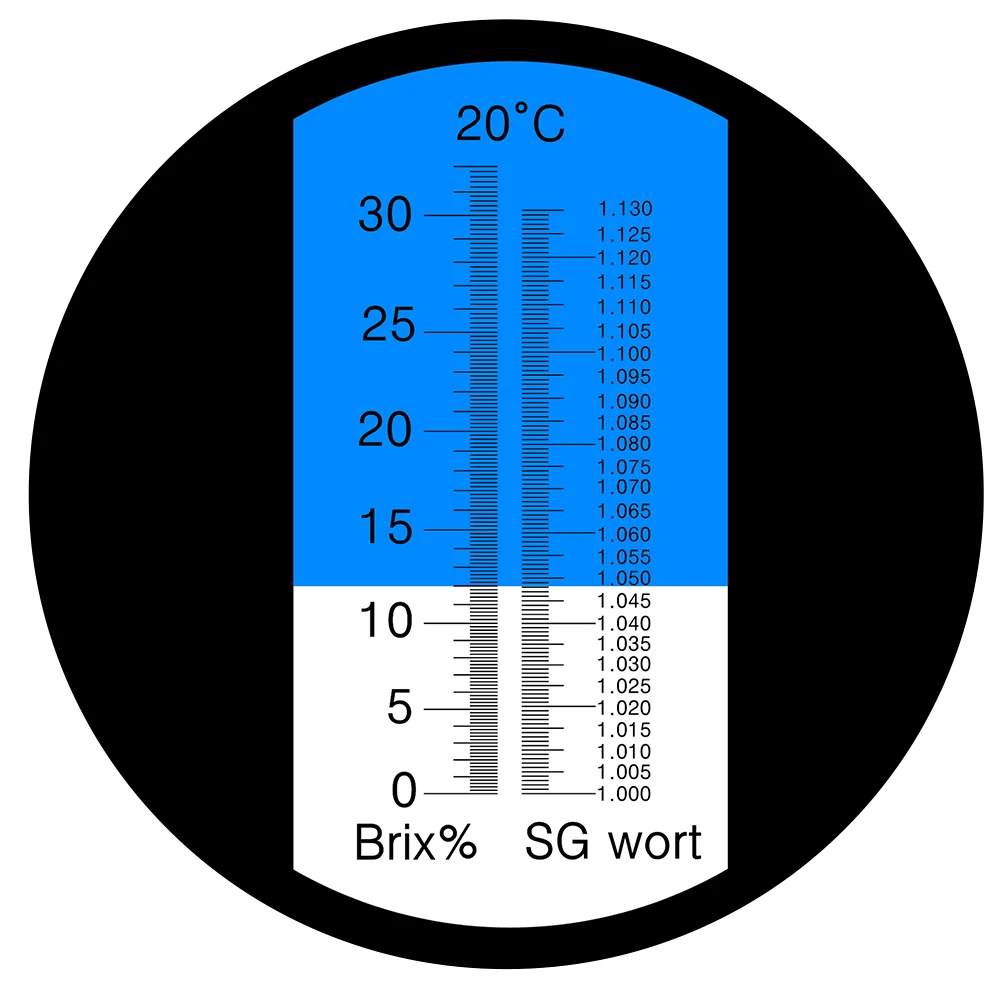 yieryi Beer Wort Wine Refractometer Brix Brewing Refractometer Dual Scale - Specific Gravity 1.000-1.130 and 0-32% Brix