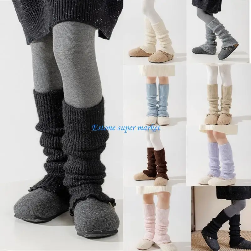

090B Fashion Socks Breathable Loose Socks Autumn Winter Socks Crochet Stockings