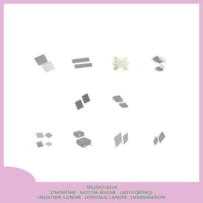 

TPS259573DSGR STM706TM6F MCP1726-ADJE/MF LM5157QRTERQ1 LM22675MR-5.0/NOPB LP2992AILD-1.8/NOPB LM5085MM/NOPB