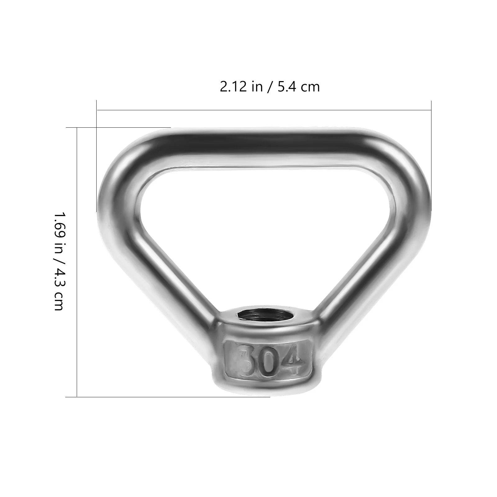 

4pcs Stainless Steel Triangle Eye Nut Threaded Screw Fastener Heavy Duty Lifting Hardware Industrial Marine Use