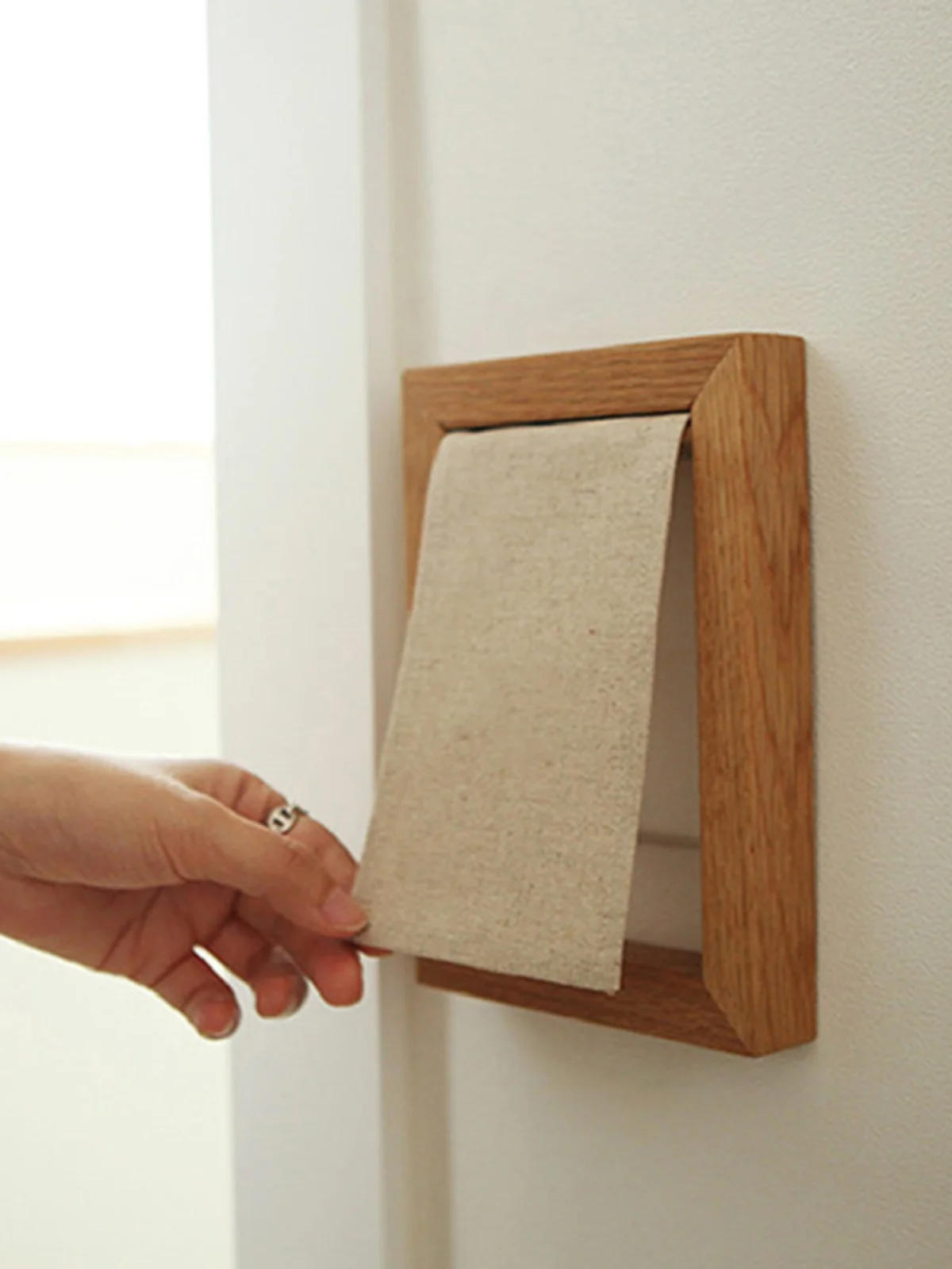 Japanese Style Creative Real Wood Switch Socket Decorative Frame Dustproof Cover Home Wall Lamp Holder Protection Cover