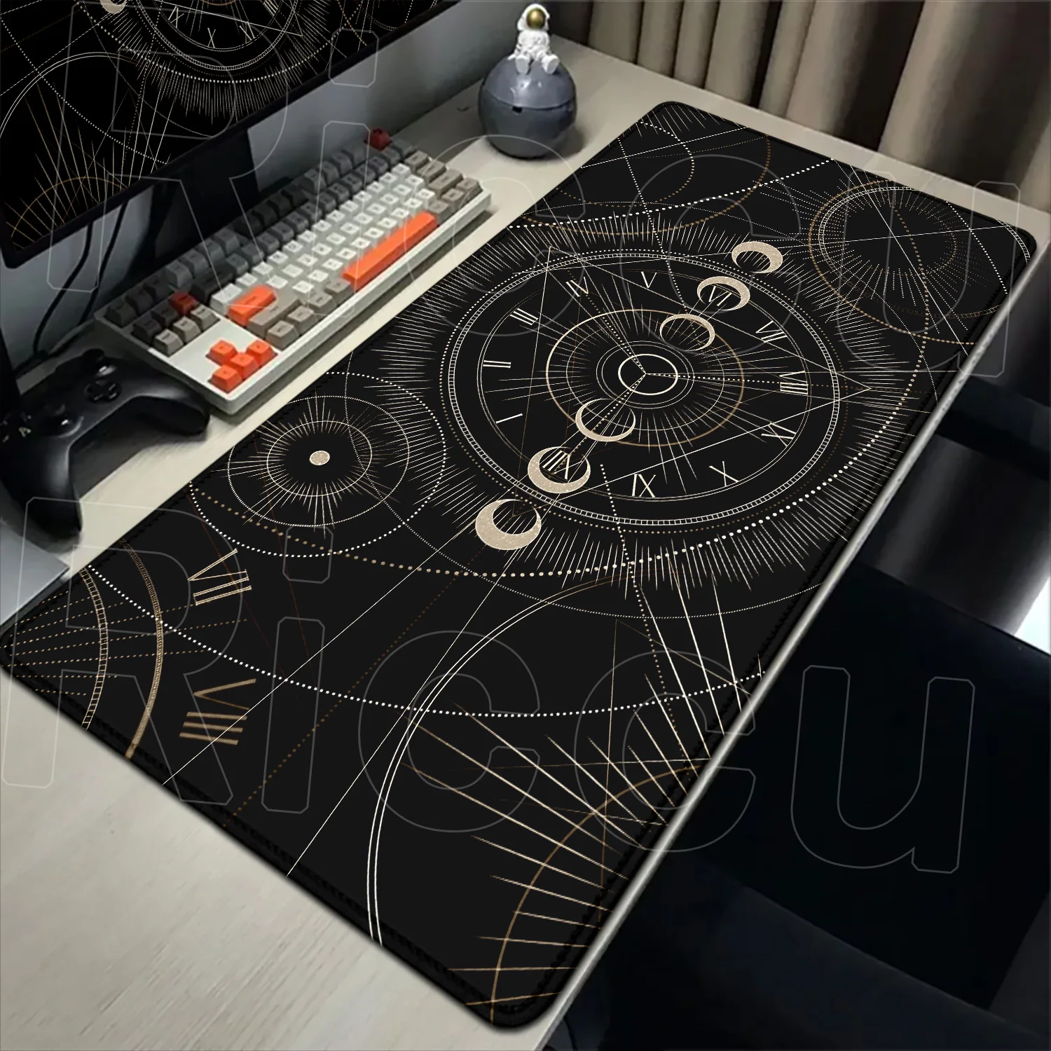 

HD printing XXL Desk mat Gaming Tarot Time Astrology Aesthetic Rubber Mousepad Cartoon Celestial Moon Phases Non-slip Mouse Pad