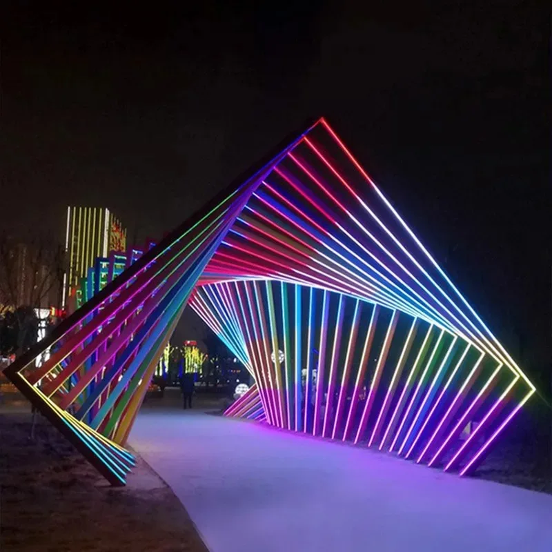 Control Tunnel Emitting Diode Interactive Pattern Light in Stainless Steel