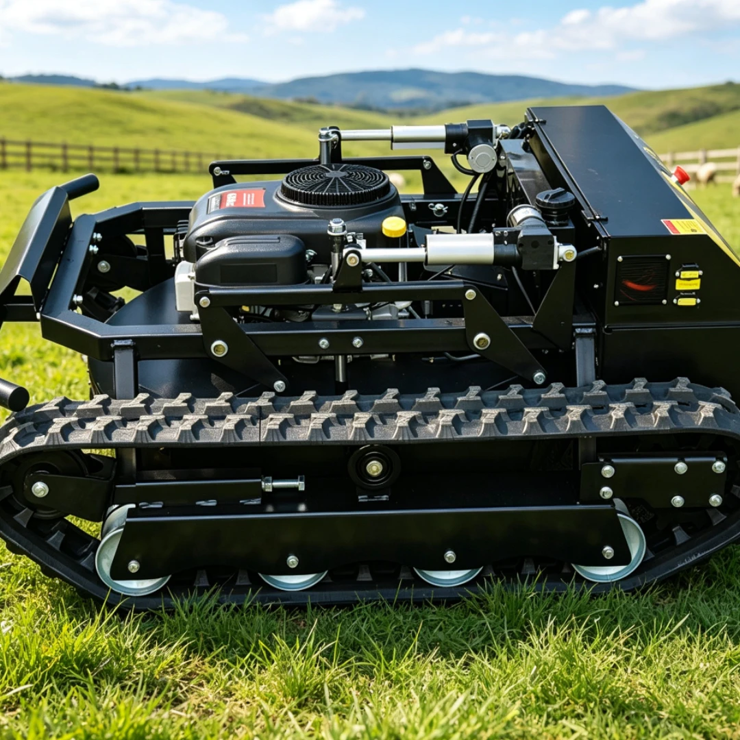 Customized lawn mower with cutting width of 90-120CM, hot selling factory model, remote-controlled operation track chassis