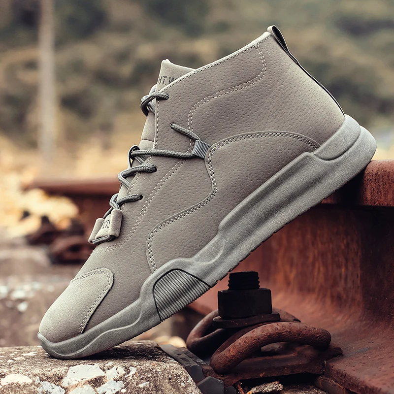 New 2019 High-top Shoes Men Casual Shoes Men Walking Footwear Shoes Male Designer Lace Up Flats Men Sneakers Chaussure Homme