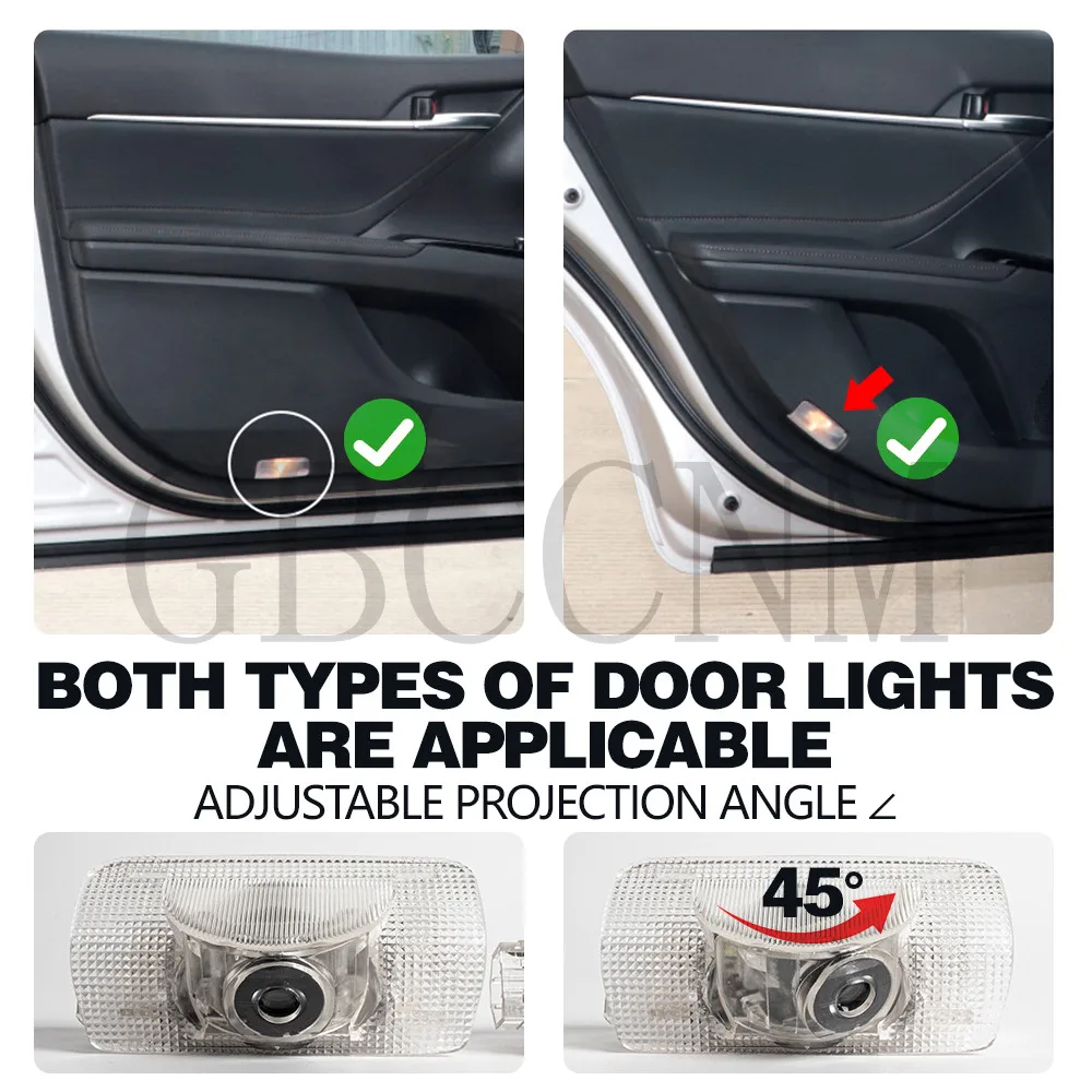 LED Car Door Welcome Light Ghost Shadow Courtesy Lamp Accessories For Toyota Corolla E150 E210 Cross Prius Previa TUNDRA Wish