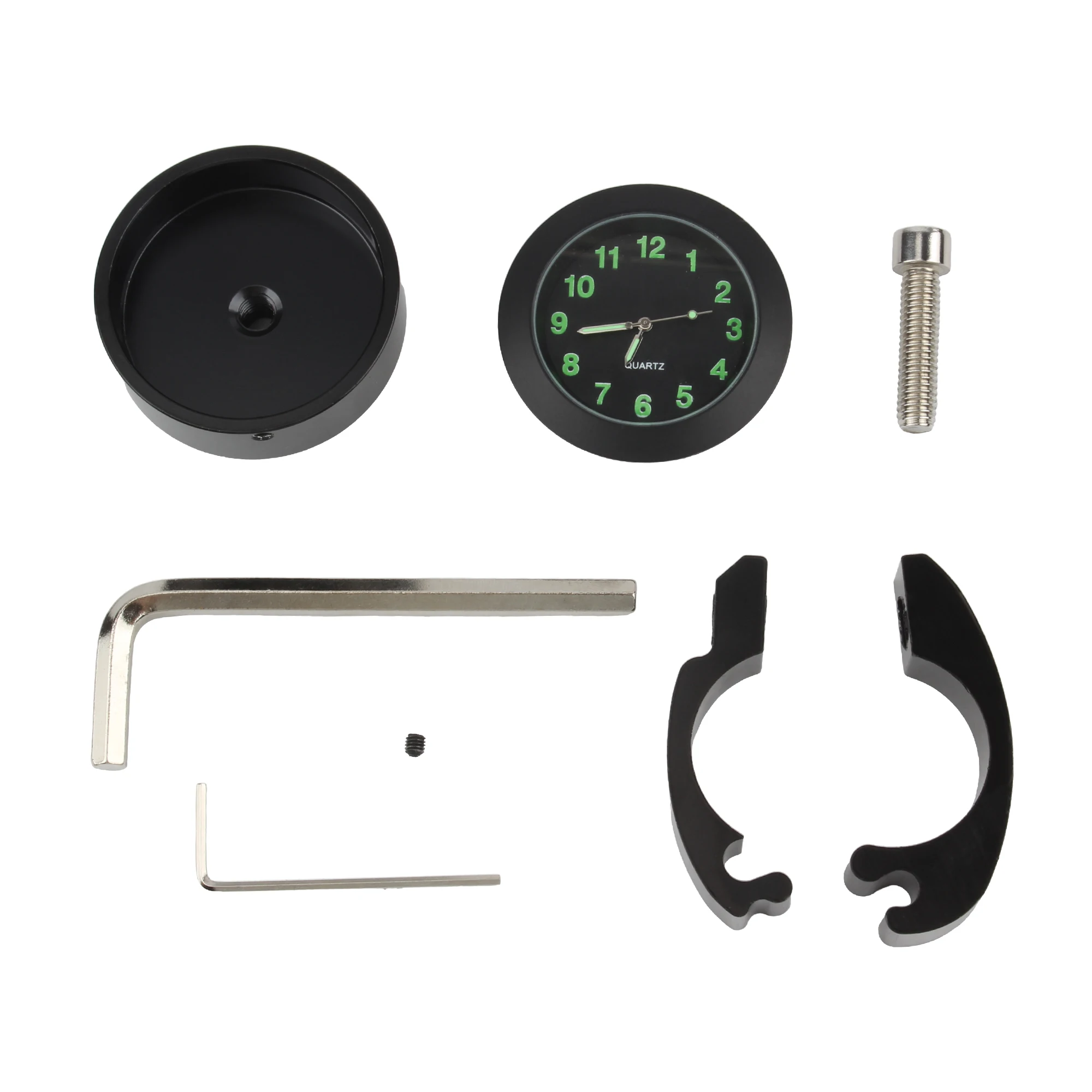 العالمي للدراجات النارية المقود ساعة للرؤية الليلية مقاوم للماء مشبك ساعة للدراجات البخارية الدراجات الترابية دراجة موتوكروس دراجة تجديد