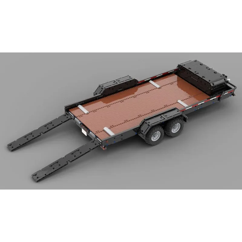 Custom Building Block Model MOC-141762Transportation Vehicle Tilted Three-Axle Trailer 2363Parts Birthday Fun Christmas Toy Gift