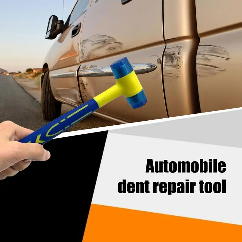 

High Quality Car Dent Repair Hammers Sheet Metal Repairing Tool ABS And Metal Non Slip Rubber Handle Stable Rubber Mallet Tool