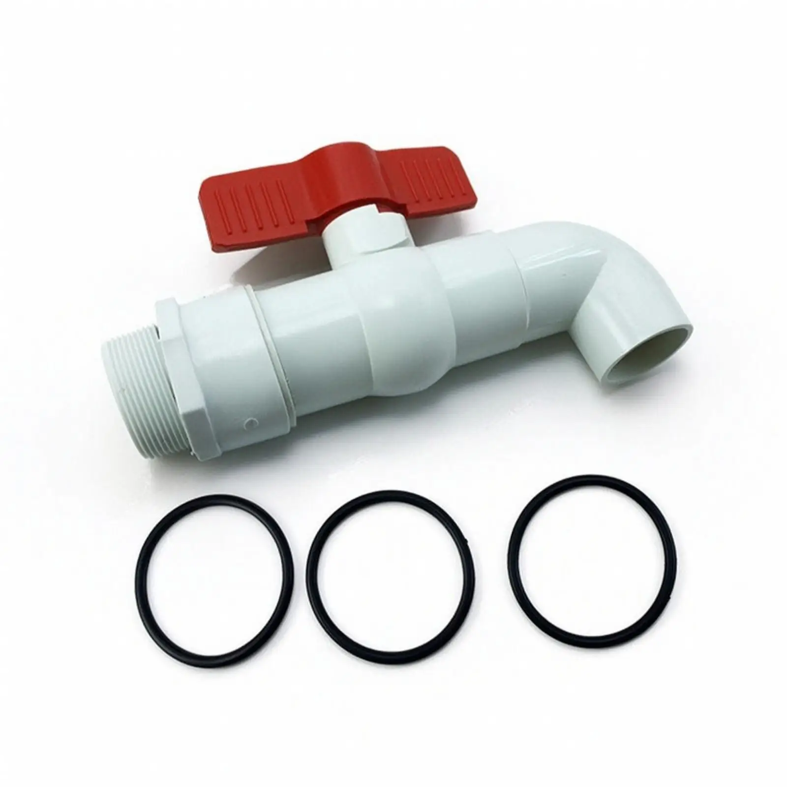 Drum Drain Valve with Elbow 90-Degree Fitting Threaded for Workshops, Farms