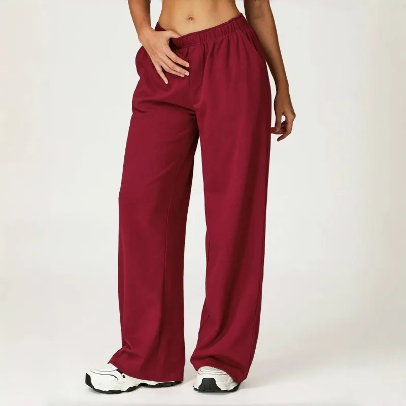 

Women's Straight Leg High Waisted Yoga Pants Wide Leg Slimming Loose Fit Sweatpants Outdoor Running Leisure Sports Sweatpants