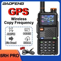 Baofeng UV-5RH PRO GPS Walkie Talkie High Power Multi Band AM FM NOAA Wirless Copy Frequency Type-C Long Range Two Way Ham Radio
