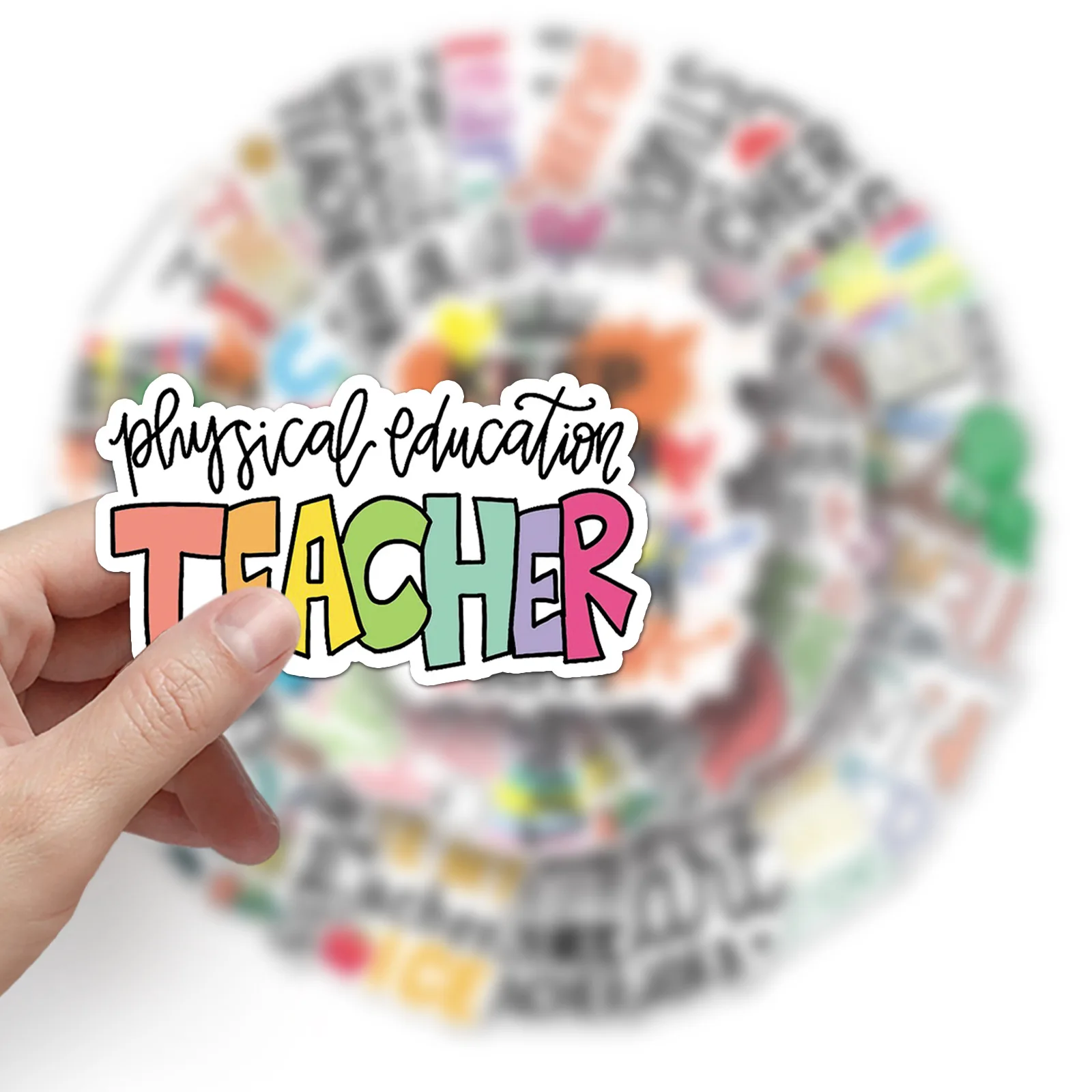 50PCS Inspirational Teacher's Day Stickers Skateboard Laptop Motorcycle Graffiti Sticker Decals Kids Toy