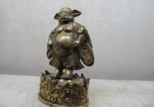 wholesale factory Chinese Folk Old 100% Pure Bronze 24K Gild 