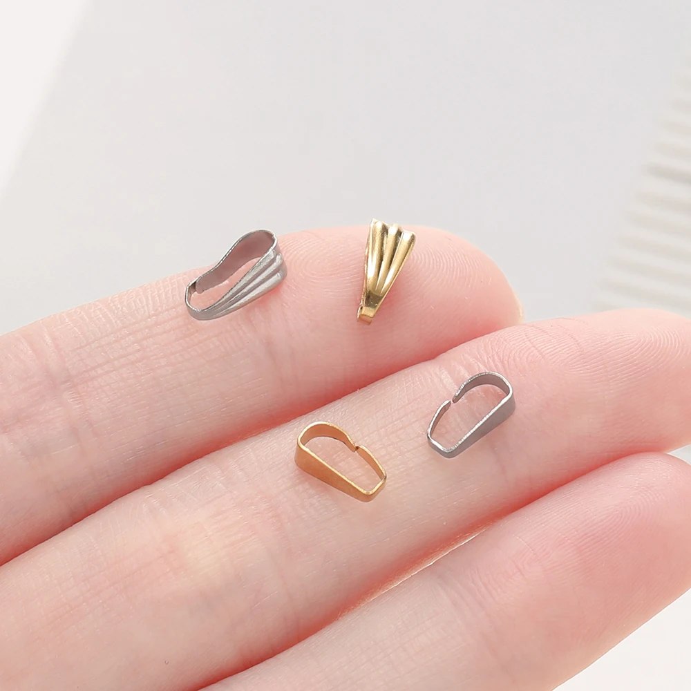 50 قطعة مشبك مشبك من الفولاذ المقاوم للصدأ للمعلقات موصلات سحرية مشبك مشبك عقد دي اي واي مستلزمات صناعة المجوهرات #6