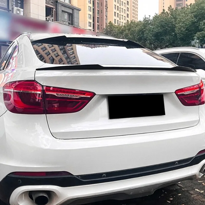 

For BMW X6 F16 2015-2019 M4 Blade Trunk Spoiler ABS No-Drill Direct Fit Perfect Fit OEM & Carbon Look Sporty Exterior Upgrade