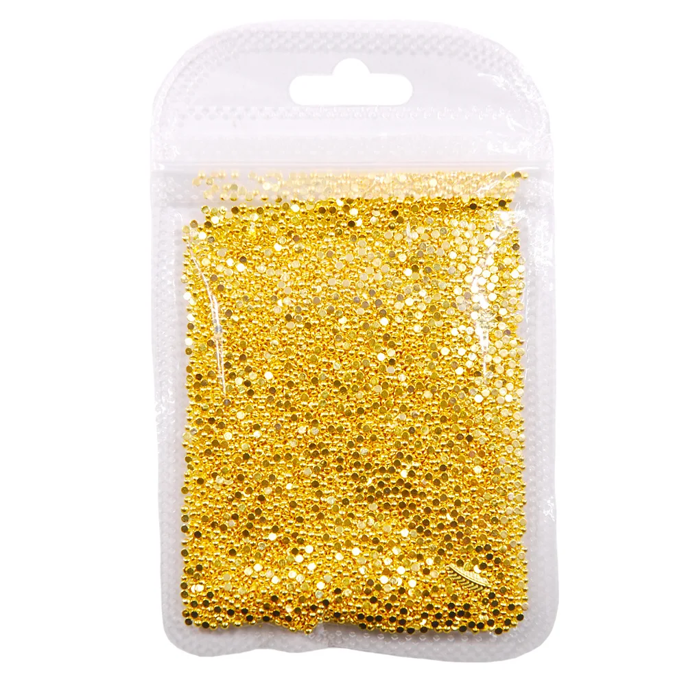 VDD 1000 قطعة الذهبي مسمار الفن الديكور شقة الظهر المعادن ثلاثية الأبعاد مجوهرات أظافر لتصميم مانيكير موضة الفن اكسسوارات للأظافر DIY بها بنفسك