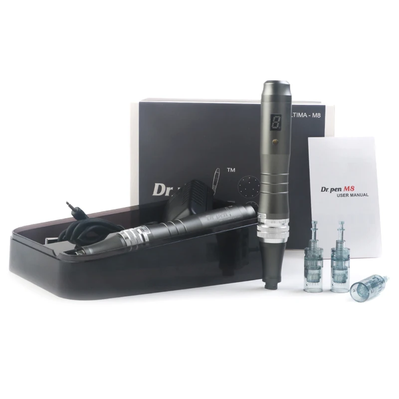 Dr pen-Kit de cuidado de la piel Ultima M8 con 22 cartuchos, dispositivo inalámbrico Derma, microagujas, tratamiento MTS, máquina de belleza