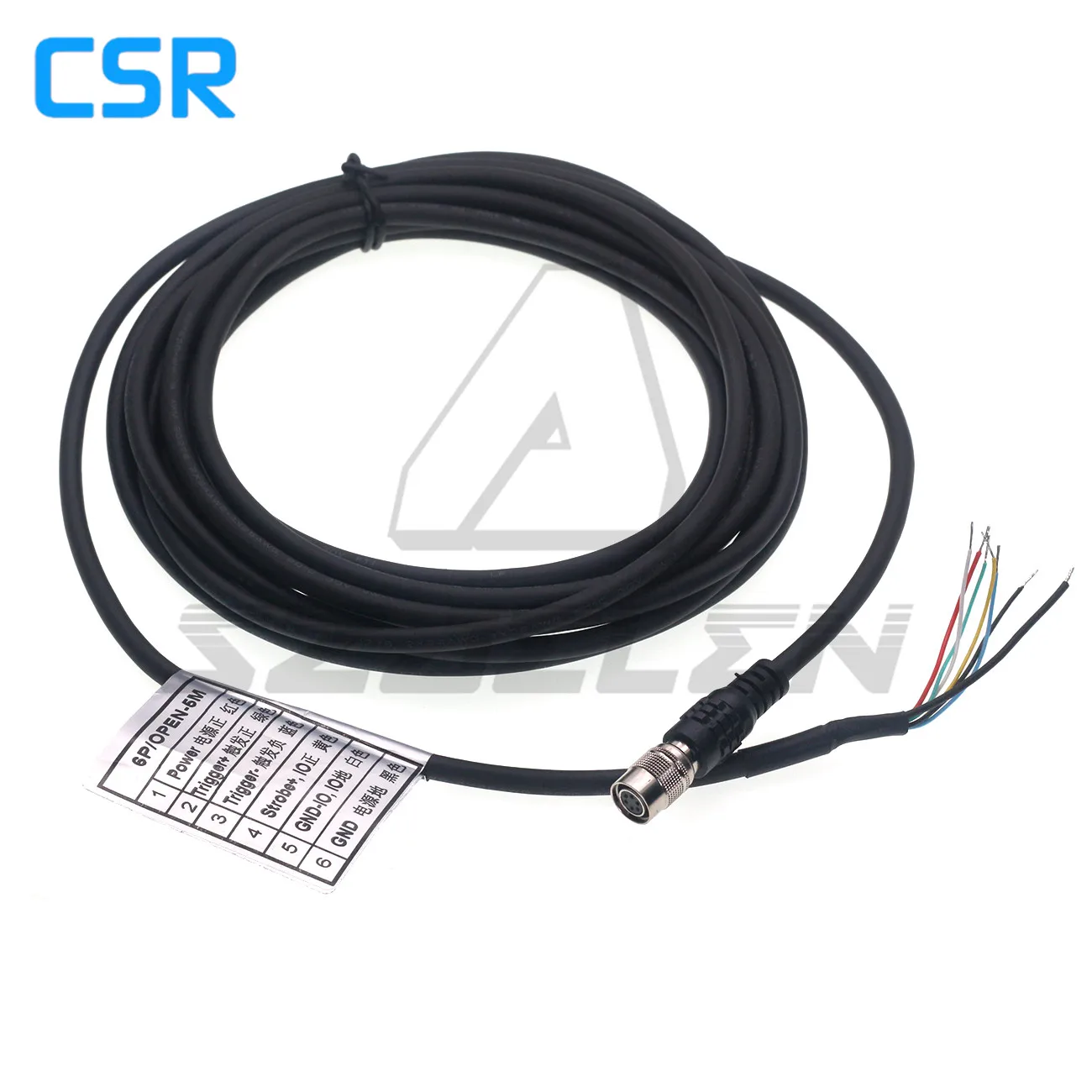 

Basler GIGE AVT Industrial Camera CCD Power Input/Output Trigger Cable Hirose 6-Pin Female HR10A-7P-6S Semi-finished 5M