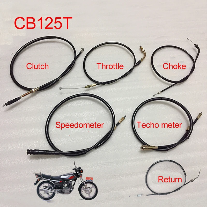 

For Honda Sundiro Dayun Haojin Jialing CB125T CBT125 Motorcycle Control Cables Throttle/Brake/Clutch/Speedometer/Choke Cable