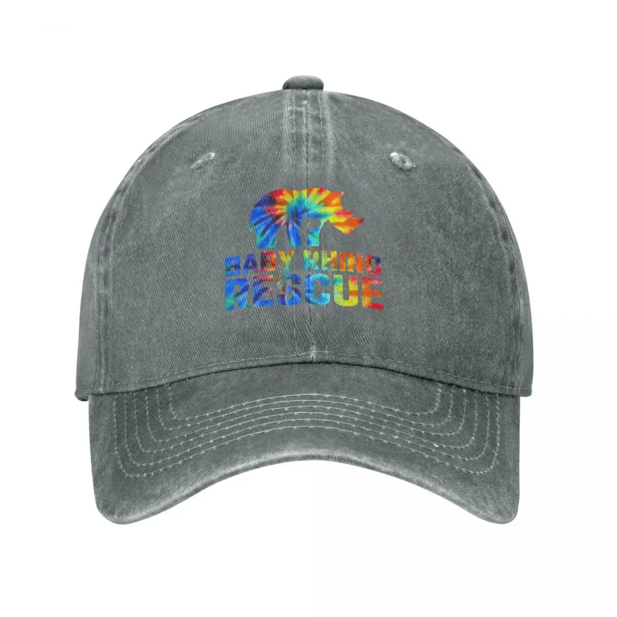 Baby Rhino Rescue tie dye logo Baseball Cap tea Hat fashionable Christmas Hat Sun Hats For Women Men's